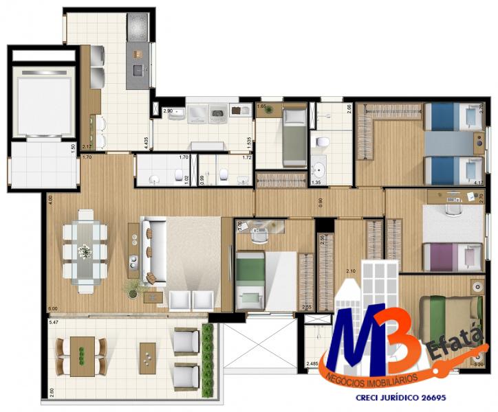 Apartamento à venda com 4 quartos, 130m² - Foto 3